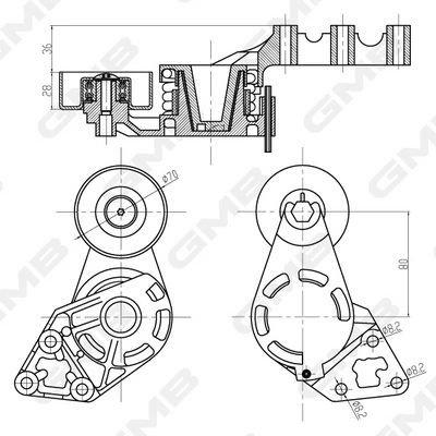 Napinacz paska napędowego Skoda Fabia II hatchback (5J2, 542, 572, 582) (2006 - 2014) cena, od 45,67 USD