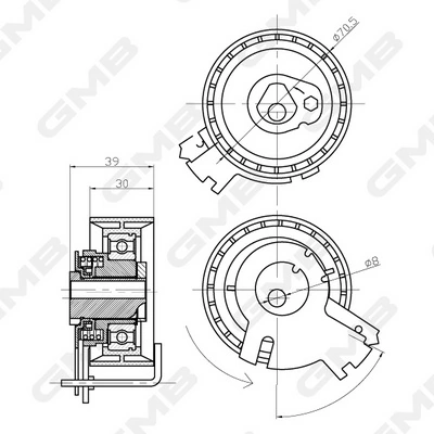 Napinacz paska rozrządu Peugeot 207 hatchback (WA, WC) (2006 - 2015) cena, od 25,73 USD