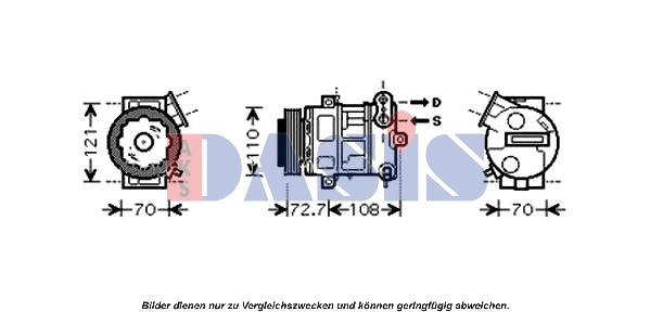 Do koszyka SD6V121461F Fiat/Alfa/Lancia Sprężarka klimatyzacji
