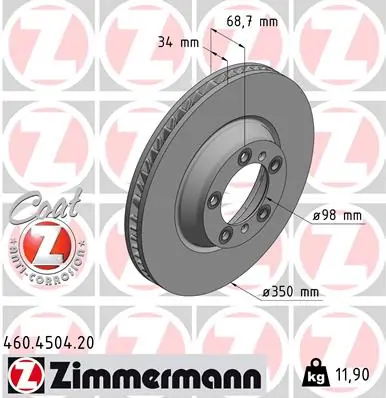 Tarcza hamulcowa przednia VAG 971615301