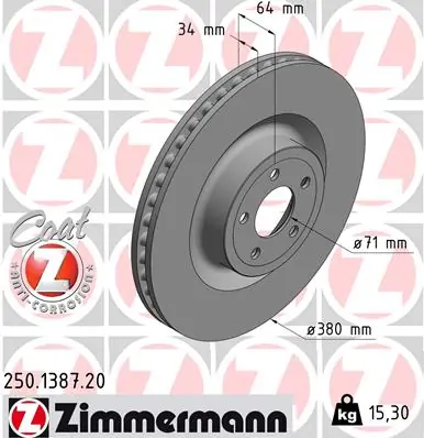 Tarcza hamulcowa przednia do Ford Mustang ZG