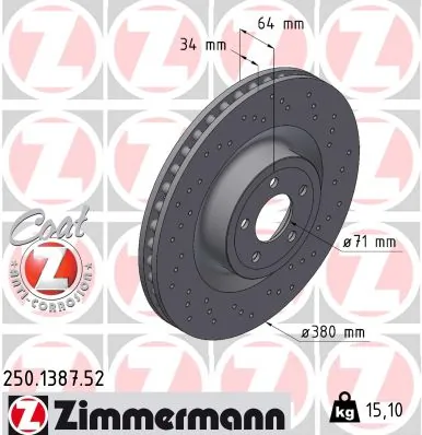  Tarcza hamulcowa przednia Ford Mustang 6