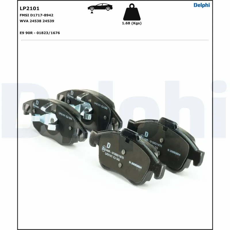 LP2101 Delphi Klocki hamulcowe przednie tarczowe