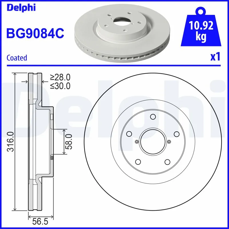 Tarcza hamulcowa przednia Subaru Outback V kombi (B15, BS) (2014 - 2019) cena, od 95,68 USD