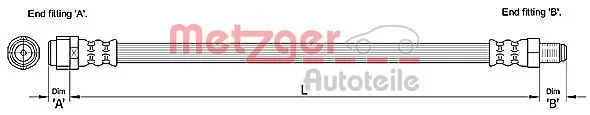Przewód hamulcowy tylny 1650877080 Peugeot/Citroen