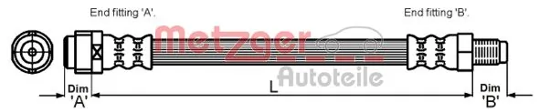 Przewód hamulcowy przedni Mercedes A hatchback (W168) (1997 - 2004) cena, od 12,55 USD