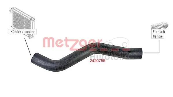 Przewód (króciec) chłodnicy górny do Volkswagen Caddy II 9K9