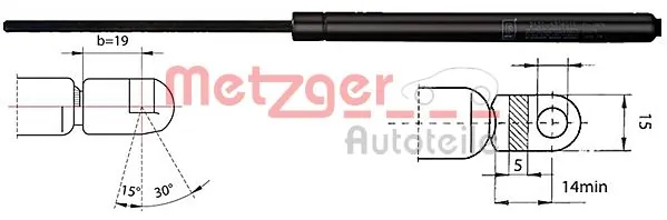 Amortyzator klapy bagażnika (3/5 drzwi-tylnych) Volkswagen Transporter T3 awangarda (24, 25, 251) (1979 - 1992) cena, od 14,95 USD