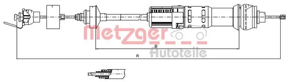 Do koszyka Linka sprzęgła Citroen Xsara  N1