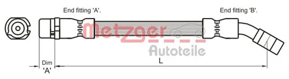 Przewód hamulcowy przedni 5562230 General Motors