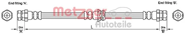 Przewód hamulcowy przedni do Volkswagen Passat B6 3C2
