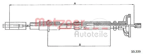 Do koszyka Linka sprzęgła Volkswagen Golf I 17