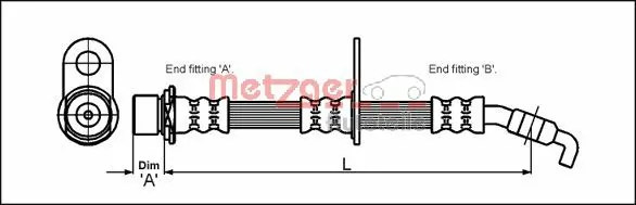 Przewód hamulcowy przedni Toyota Corolla 