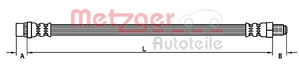 Przewód hamulcowy przedni do Renault 21  L48