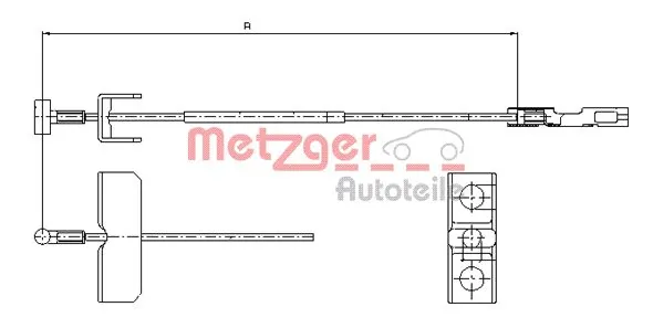 Linka hamulca ręcznego środkowa 8200008473 Renault (RVI)