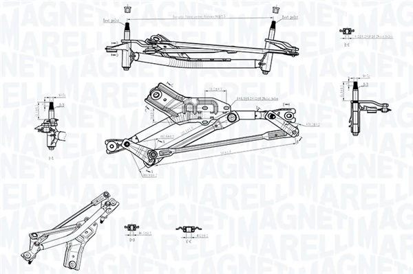 Mechanizm wycieraczek Fiat Linea 