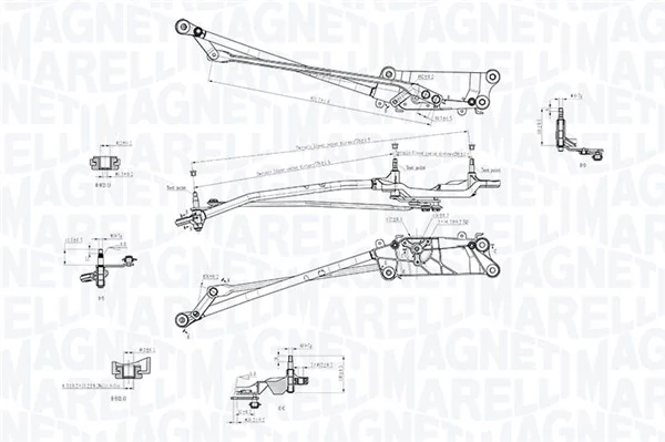 Do koszyka Mechanizm wycieraczek Volkswagen Touareg I 7LA, 7L6, 7L7