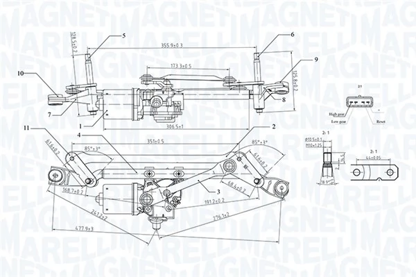 Mechanizm wycieraczek do Opel Mokka I J13