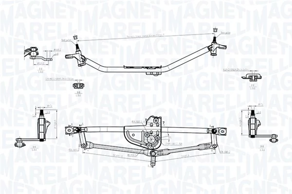 Mechanizm wycieraczek do Skoda SuperB I 3U4