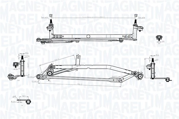 Mechanizm wycieraczek do Volkswagen Passat B6 3C5