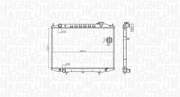 350213183500 Magneti Marelli Chłodnica silnika