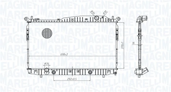 Chłodnica silnika Magneti Marelli BM1796 cena, od 119,55 USD