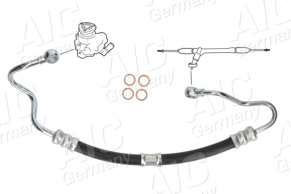 Do koszyka Przewód hydraulicznego układu wspomagania wysokiego ciśnienia, od pompy do maglownicy (mechanizmu) BMW 3  E36