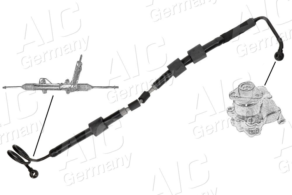 Do koszyka Przewód hydraulicznego układu wspomagania wysokiego ciśnienia, od pompy do maglownicy (mechanizmu) Audi A6 C6 4F2