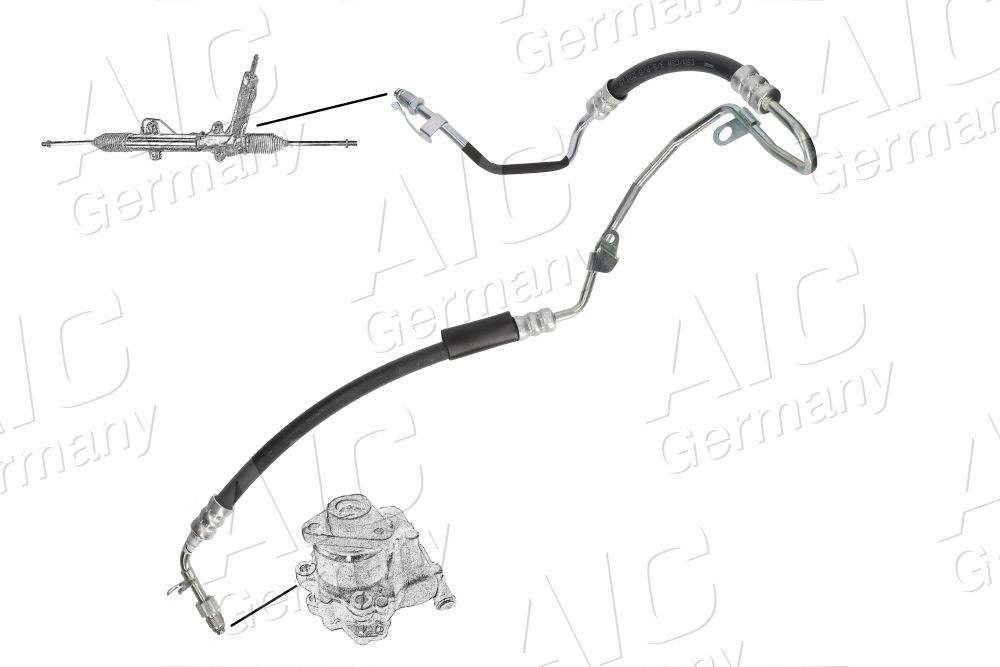 Do koszyka 55927 AIC Przewód hydraulicznego układu wspomagania wysokiego ciśnienia, od pompy do maglownicy (mechanizmu)