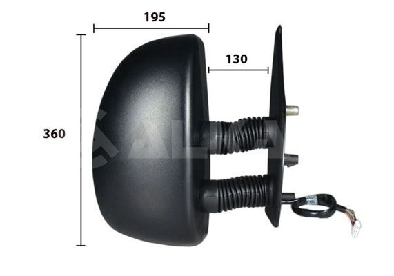 9257961 Alkar Lusterko wsteczne prawe
