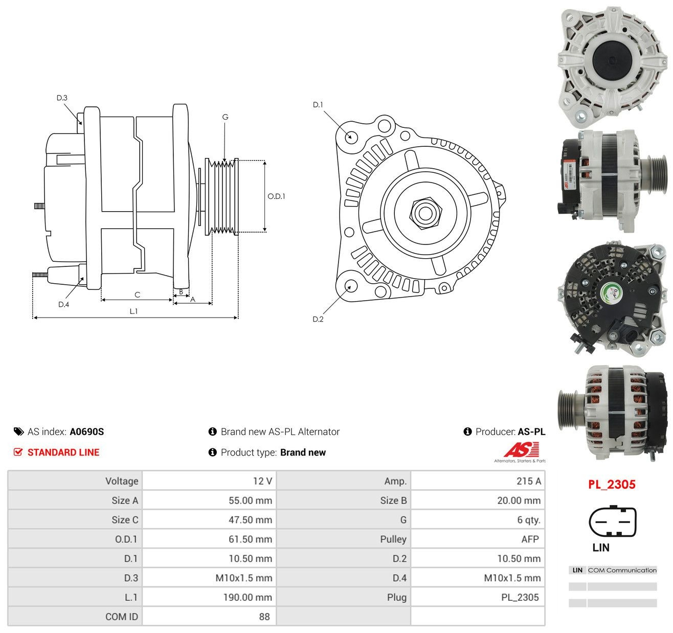Do koszyka Alternator Volvo XC40  536