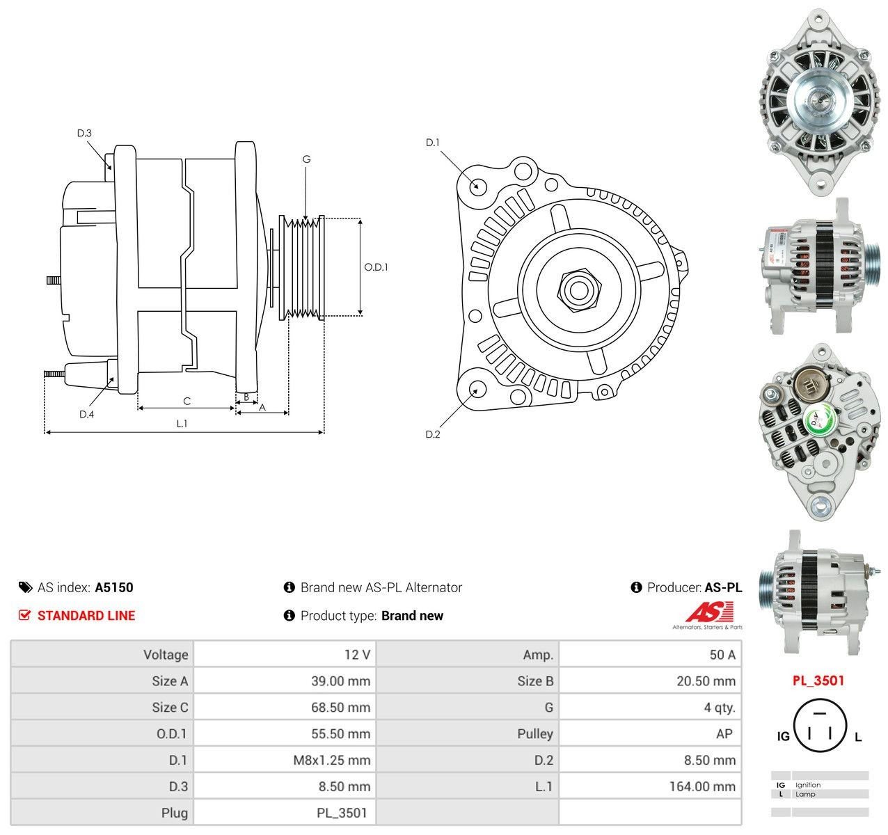 A5150 As-pl Alternator