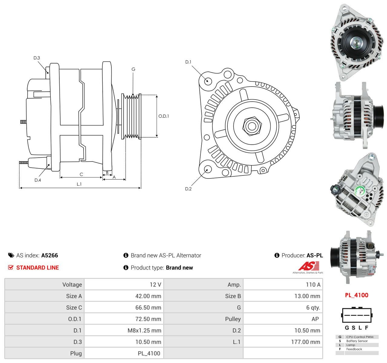 A5266 As-pl Alternator