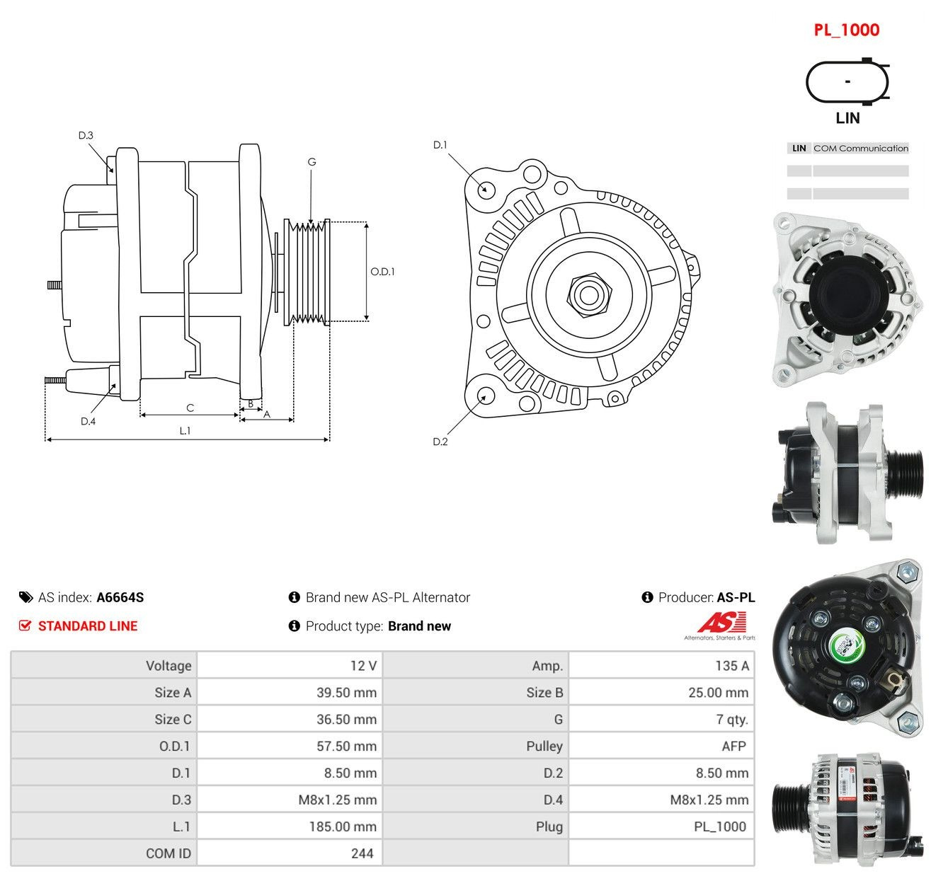 Do koszyka Alternator Honda Civic X FC, FK