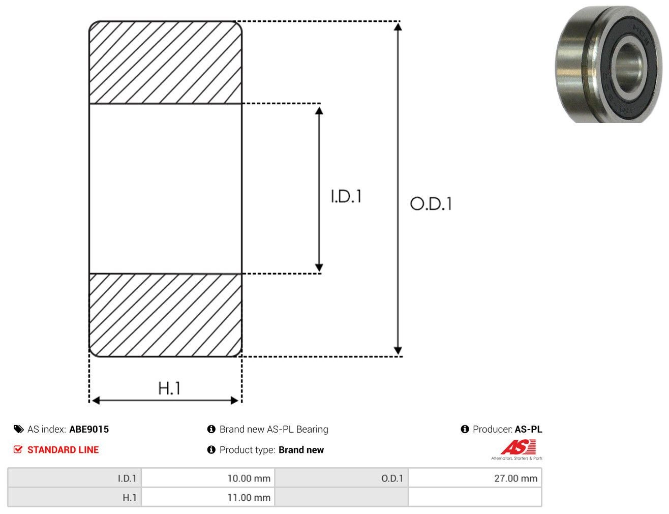 Łożysko alternatora Nissan Maxima sedana (A32) (1994 - 2000) cena, od 8,05 USD