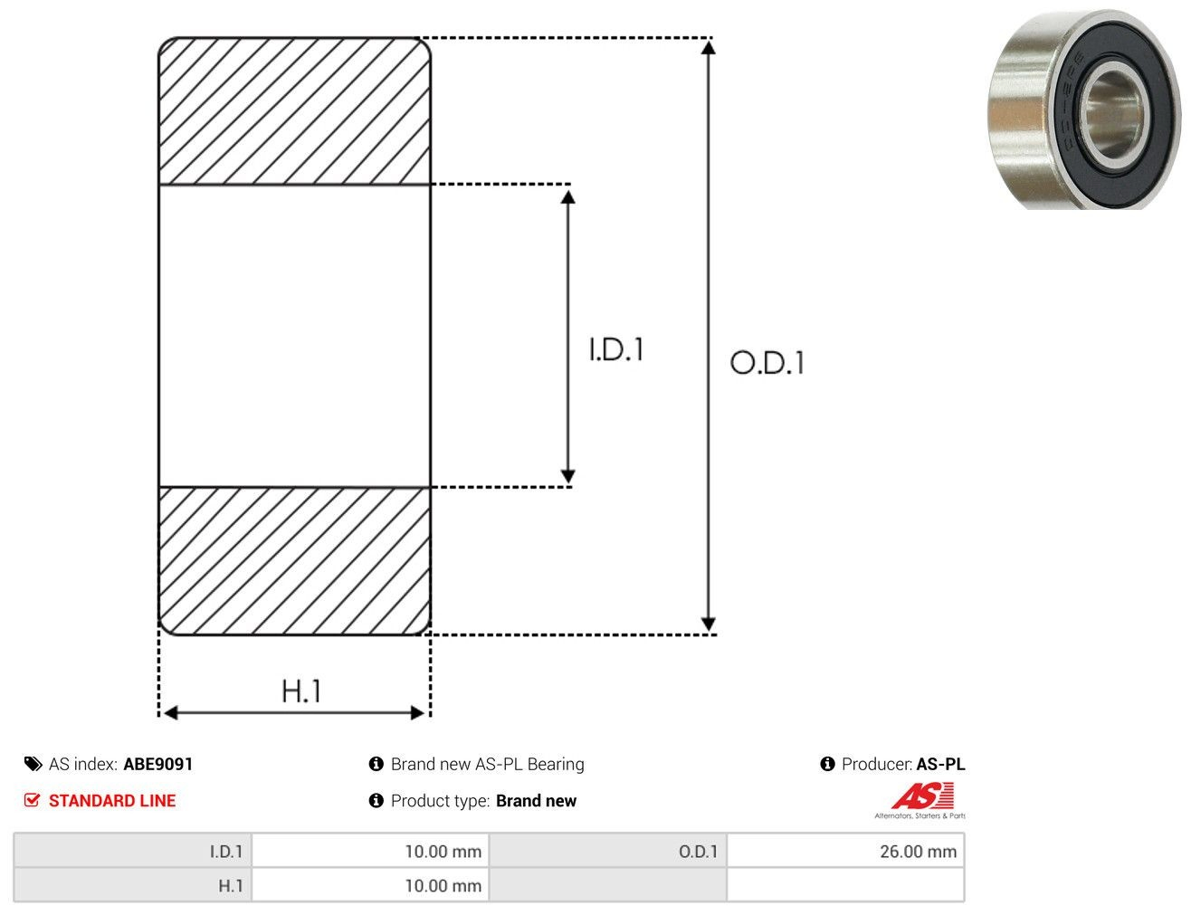 Łożysko alternatora do Nissan Micra  K11