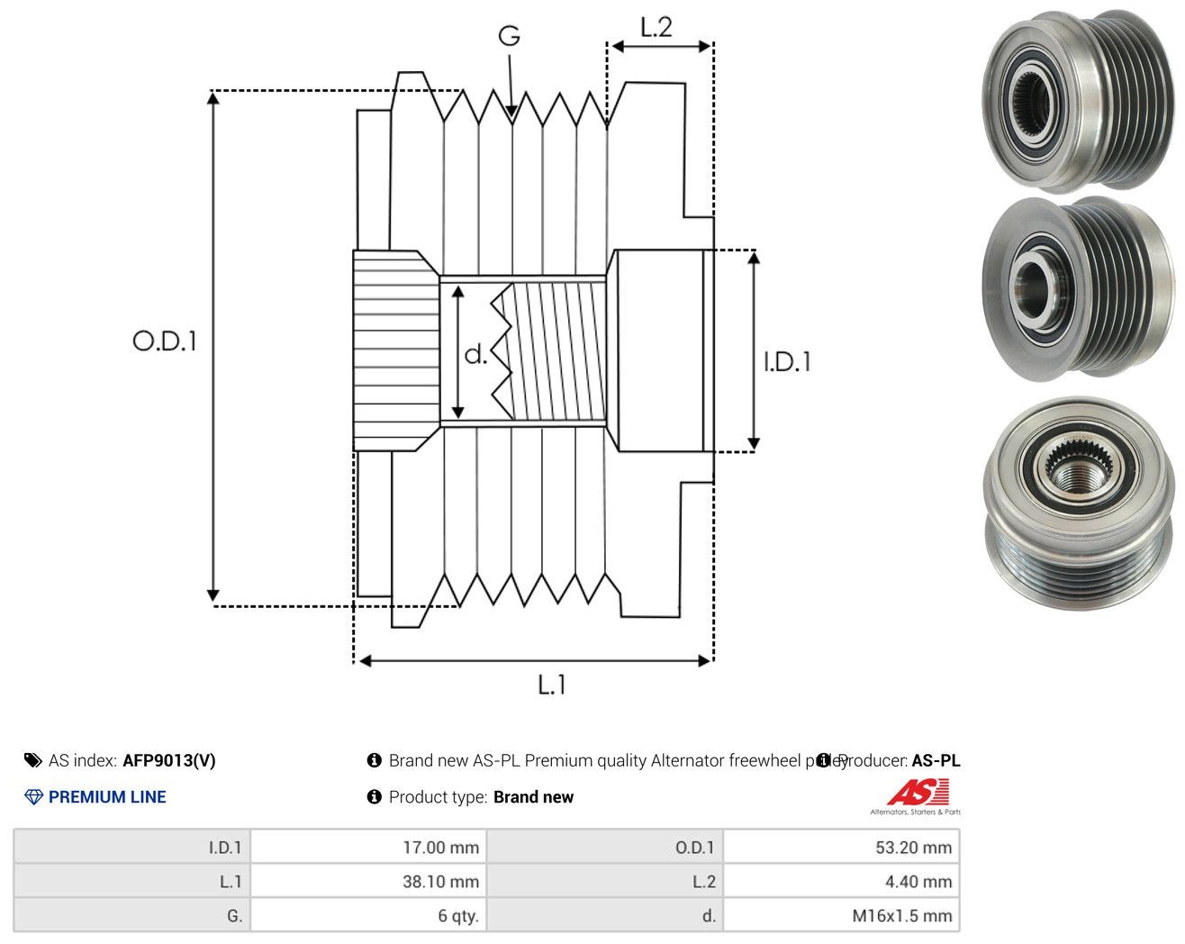 Koło pasowe alternatora Ford Maverick II