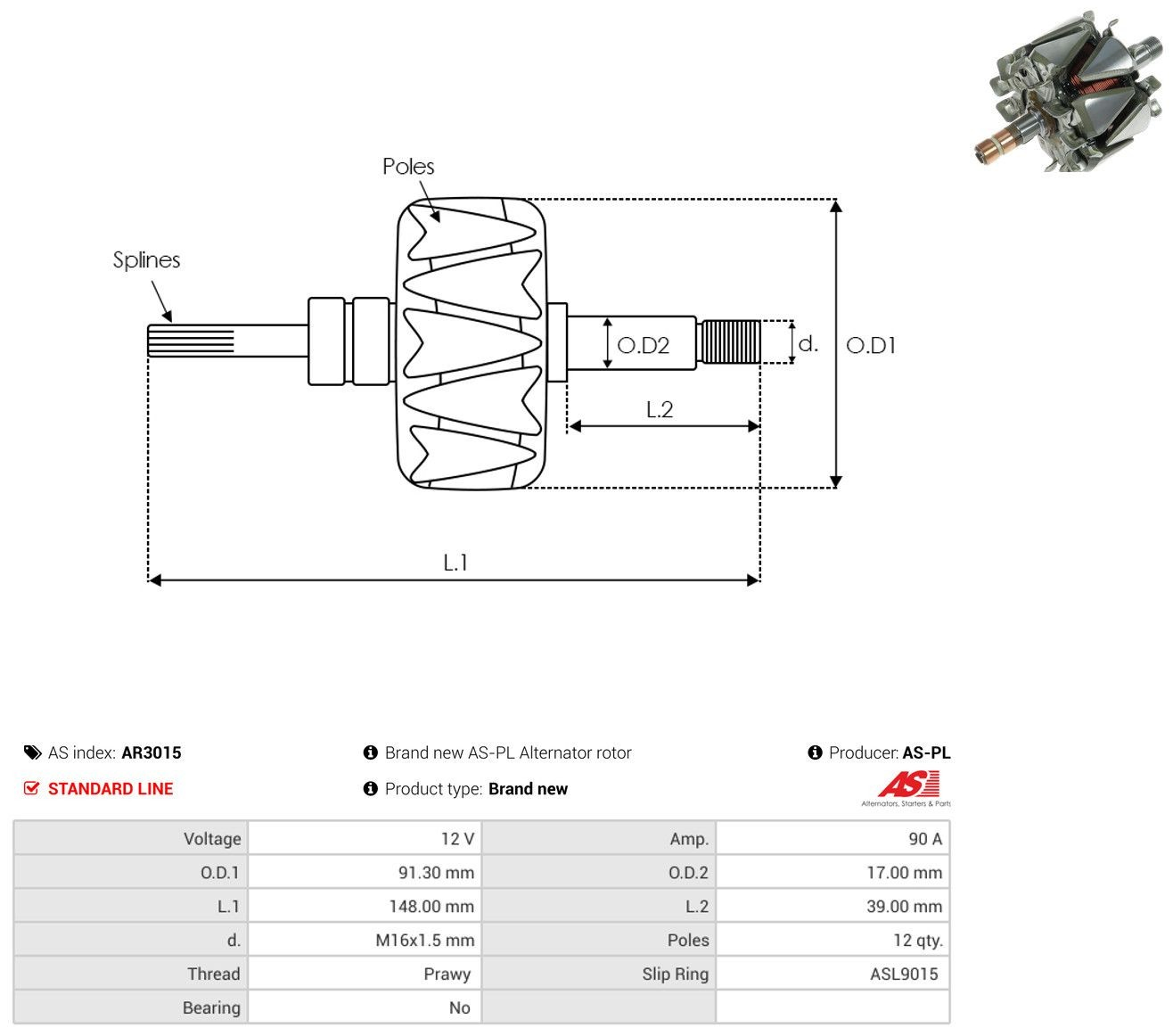 Wirnik alternatora KIA Soul I hatchback (AM) (2008 - 2013) cena, od 56,12 USD