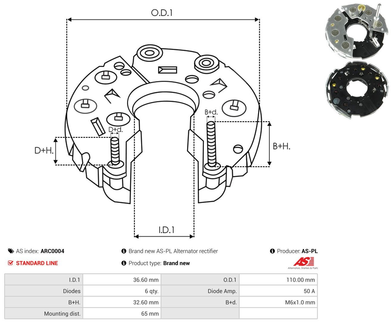  Mostek prostowniczy alternatora = Moster diodowy alternatora BMW 5 