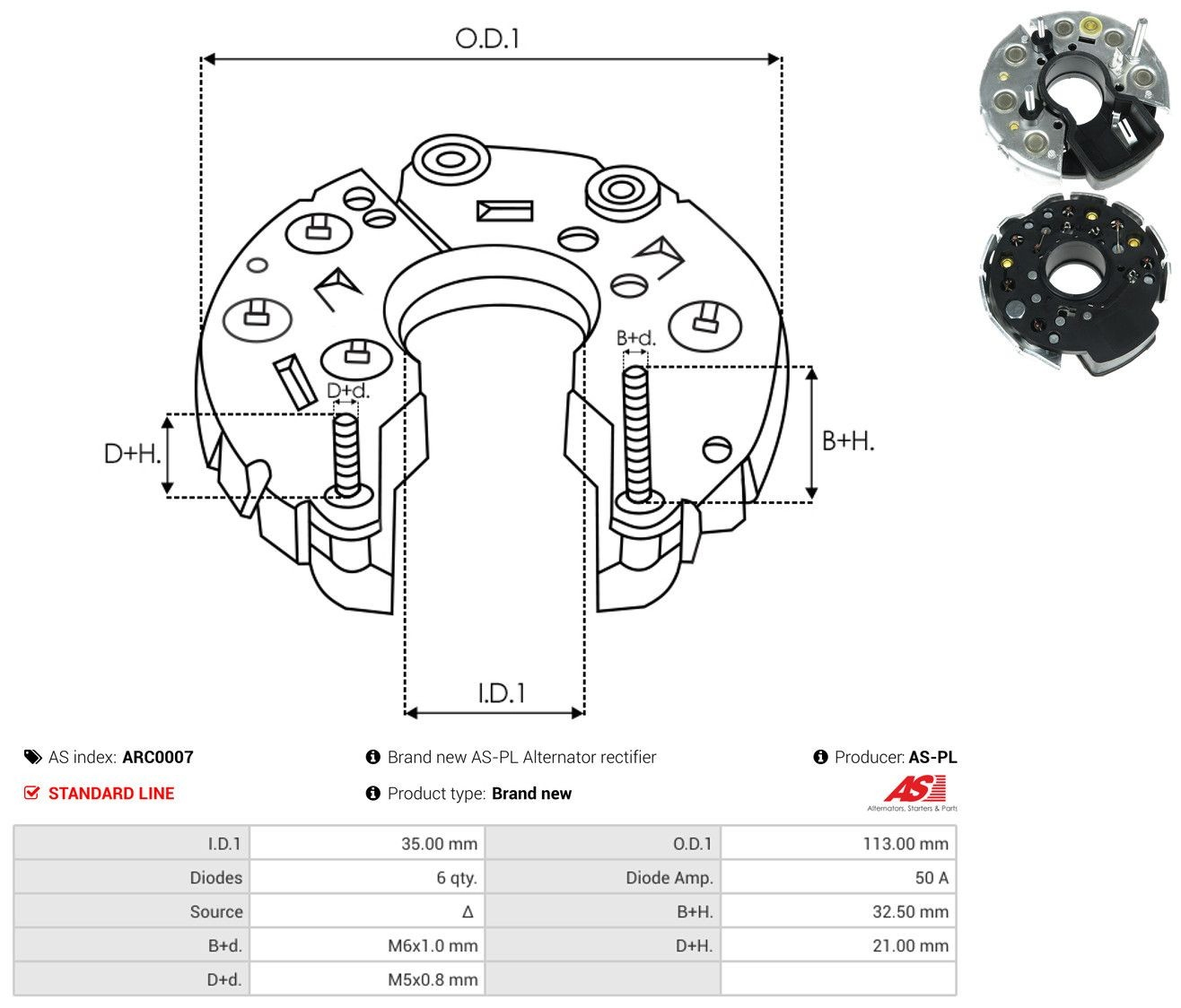  Mostek prostowniczy alternatora = Moster diodowy alternatora MAN L2000 