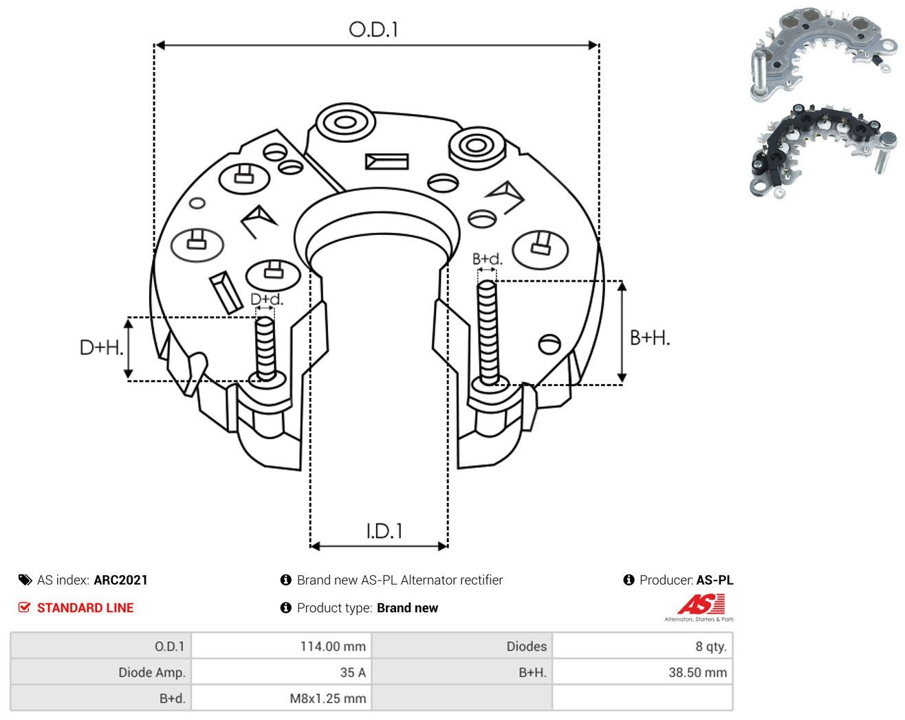 Mostek prostowniczy alternatora = Moster diodowy alternatora Nissan Almera II sedana (N16) (2000 - 2006) cena, od 23,12 USD