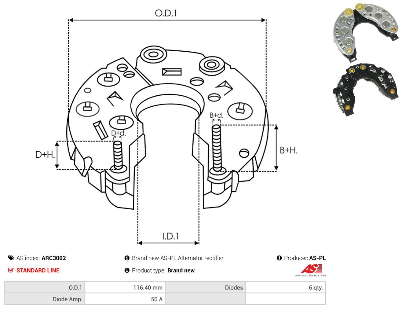 Mostek prostowniczy alternatora = Moster diodowy alternatora Renault 21 