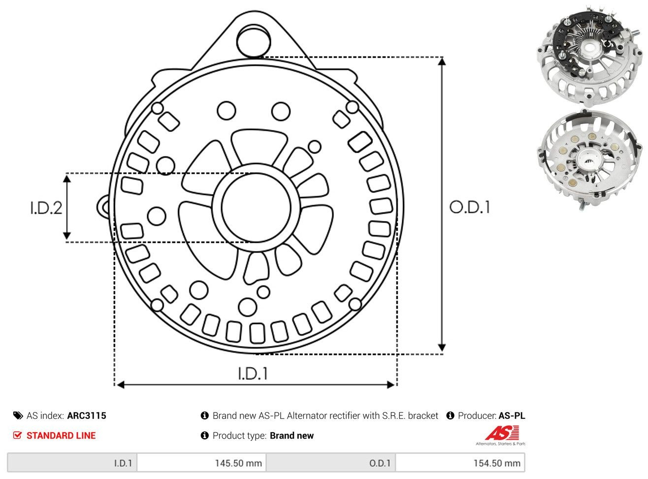 Mostek prostowniczy alternatora = Moster diodowy alternatora BMW X3 