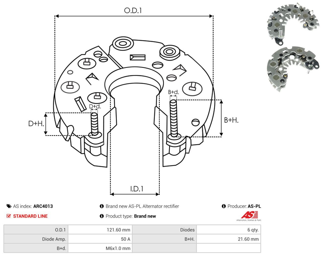 Mostek prostowniczy alternatora = Moster diodowy alternatora do Rover 400  RT