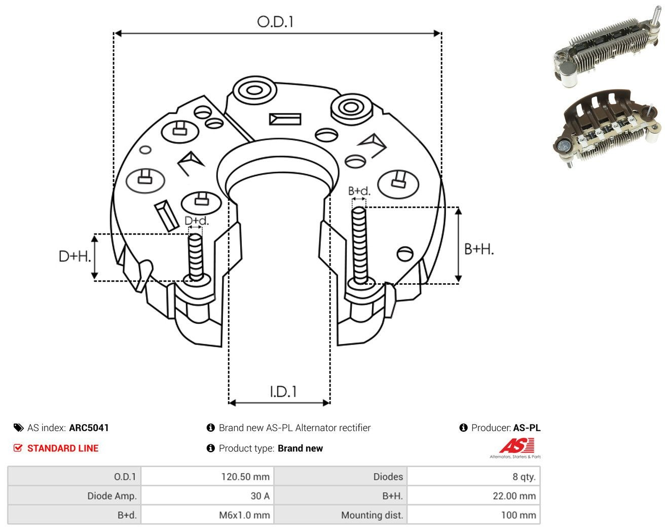  Mostek prostowniczy alternatora = Moster diodowy alternatora Hyundai Sonata 3