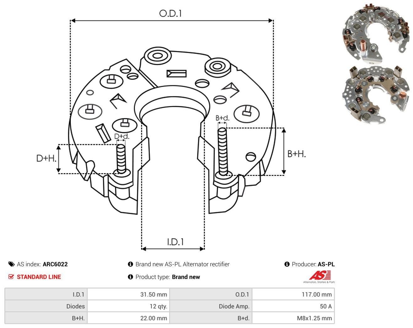 Mostek prostowniczy alternatora = Moster diodowy alternatora Chrysler 300 C sedana (2005 - 2010) cena, od 25,86 USD