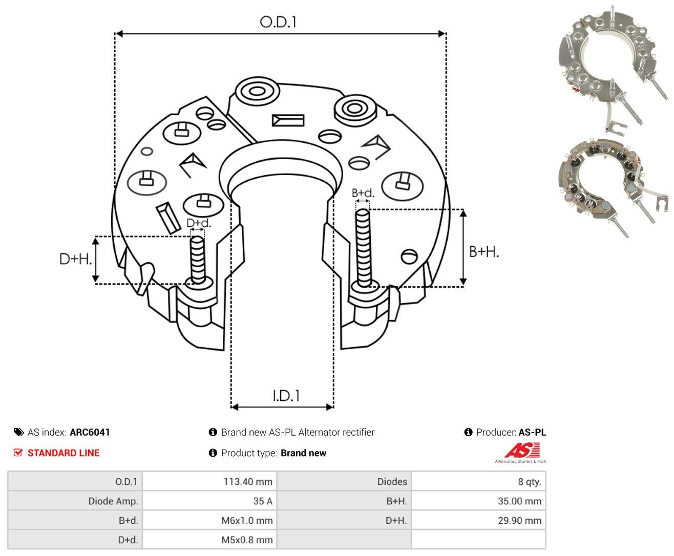 Mostek prostowniczy alternatora = Moster diodowy alternatora do Toyota Corolla  E8