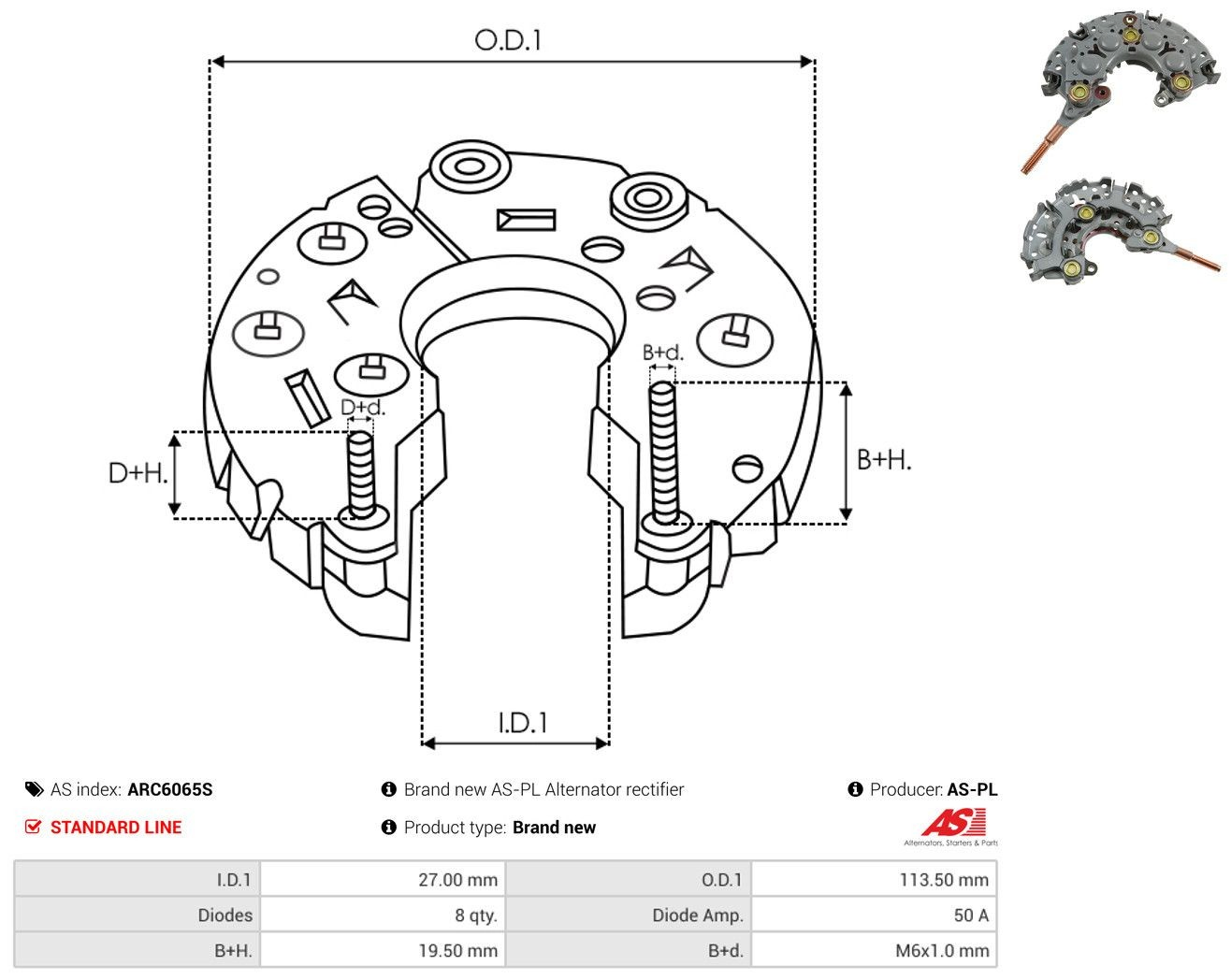 Mostek prostowniczy alternatora = Moster diodowy alternatora Toyota Highlander 1