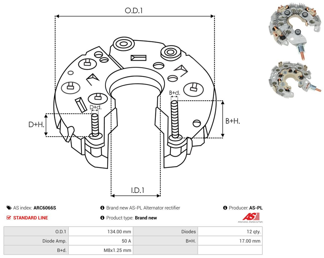 Mostek prostowniczy alternatora = Moster diodowy alternatora do Jeep Grand Cherokee IV WK