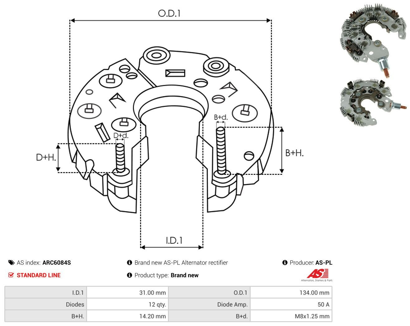  Mostek prostowniczy alternatora = Moster diodowy alternatora BMW 5 